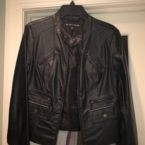 Blanc Noir Faux leather Moto jacket